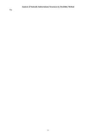 21
Analysis of Statically Indeterminate Structures by Flexibility Method
The
 