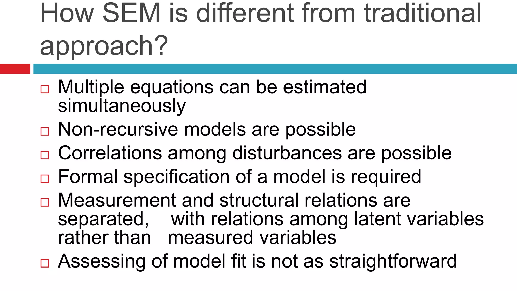 Structural equation modeling in amos | PPTX