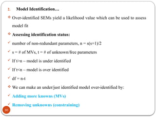 Two Unknown Values Modeling structural equation modelling.pptx for researchers | PPTX