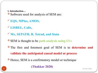 structural equation modelling.pptx for researchers | PPTX