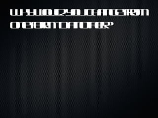 Why would you change from one form to another? 