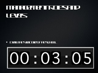 Management: Roles and Levels Draw the structure of the school. 