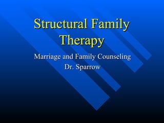 Structural Family Therapy ,[object Object],[object Object]