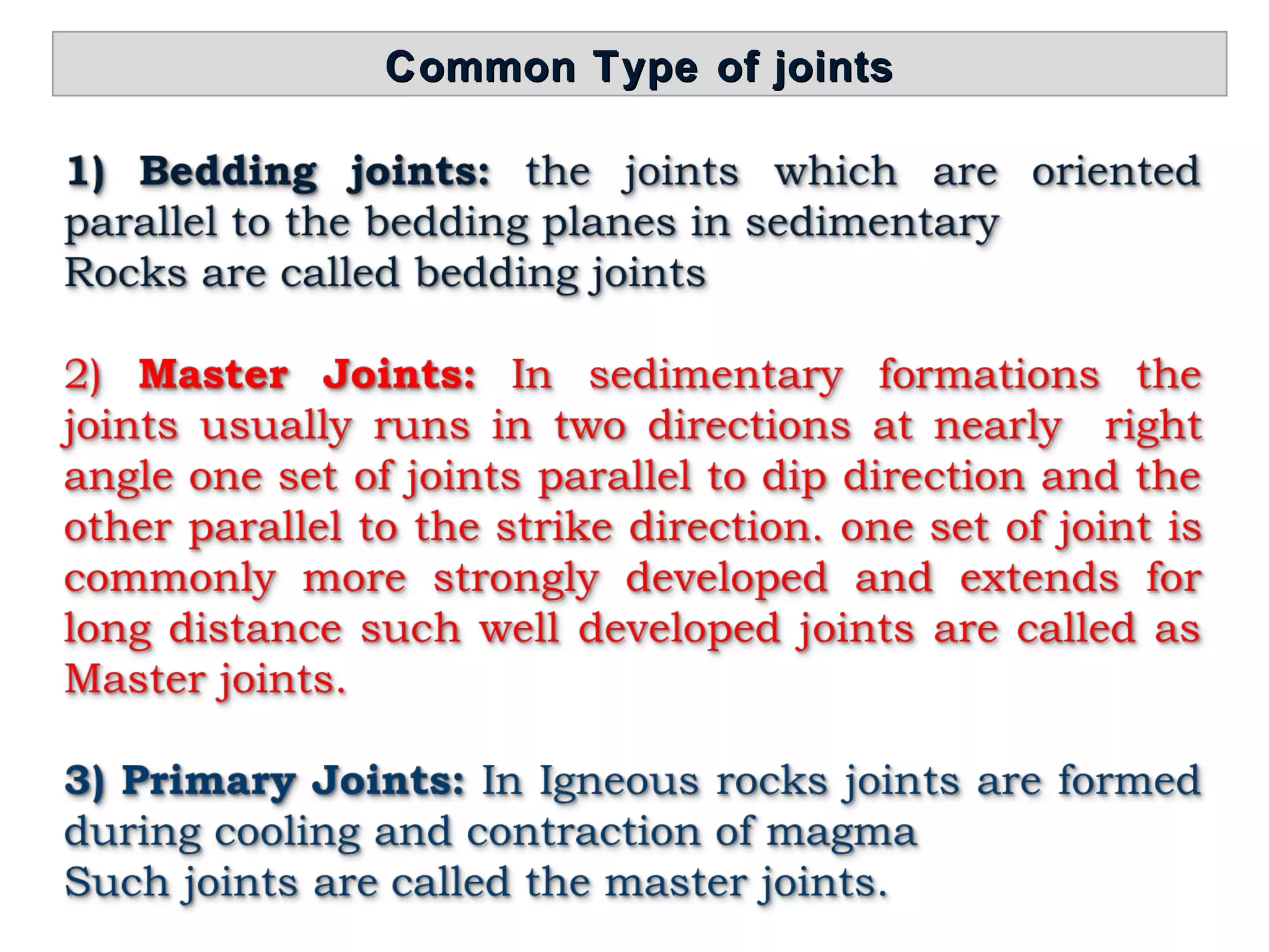 Common Type of jointsCommon Type of joints
 