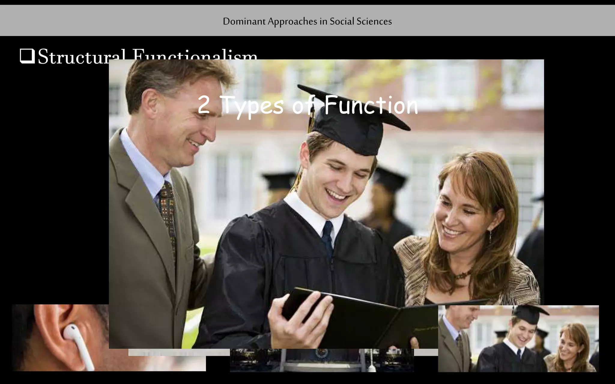 Structural Functionalism
Dominant Approaches in Social Sciences
2 Types of Function
 