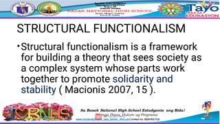 Structural Functionalism Sign STRUCTURAL FUNCTIONALISM STRUCTURAL FUNCTIONALISM | PDF