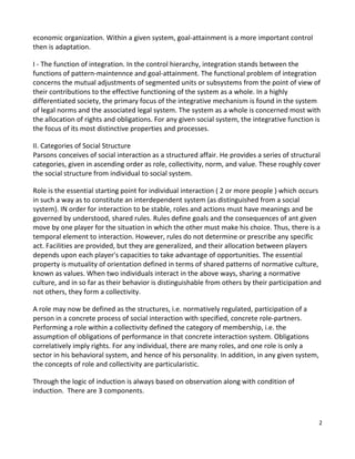 Structural functional theory