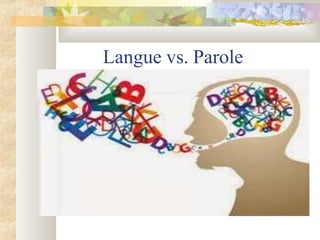 Langue vs. Parole
 