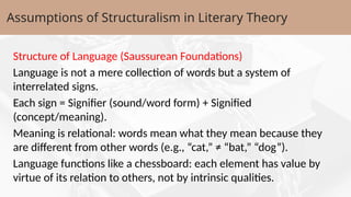 Structuralism, History and Critiques | PPTX