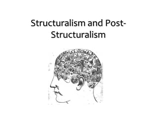 Structuralism and Post-
Structuralism
 