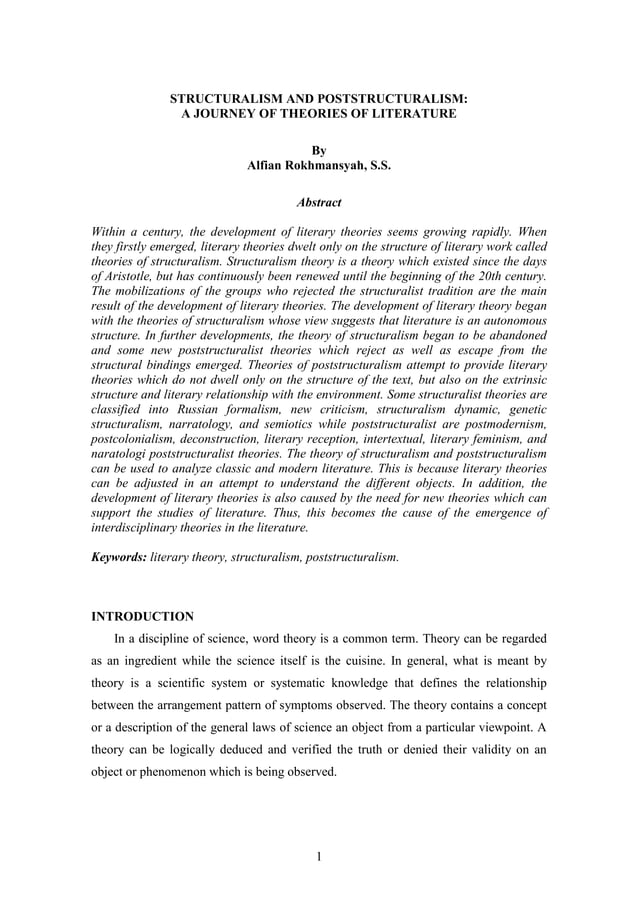 Structuralism and poststructuralism PDF