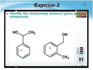 Exercise-2 Identify the relationship between given pair of compounds. 
