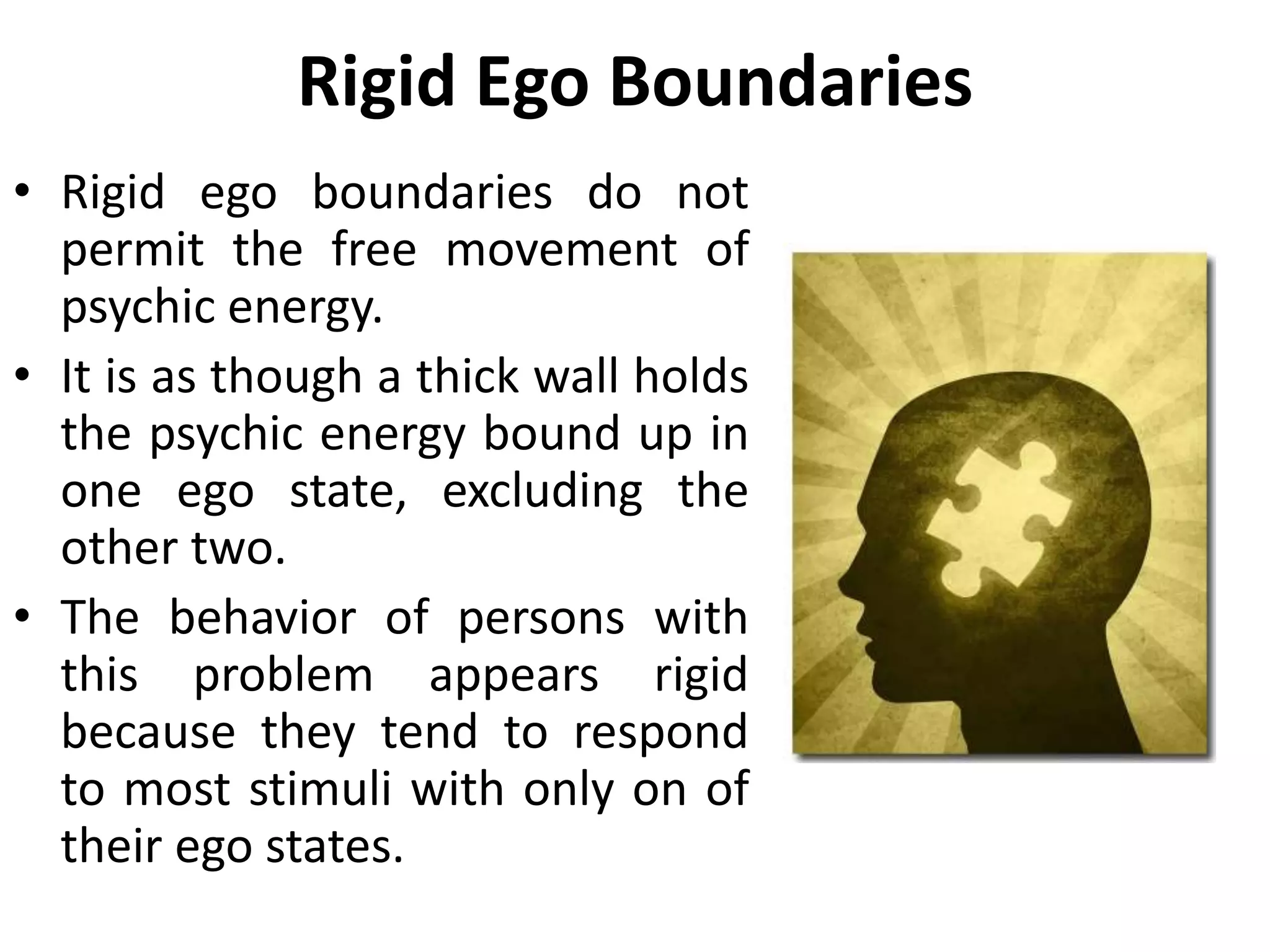 Excluded Child
• Someone who excludes child
will shut out the stored
memories of his own
childhood.
• When we express feelings as
grownups, we are often in
our child ego state.
• Therefore the person with
excluded child will often be
regarded as cold fish or all
head.
0
P
A
C
 