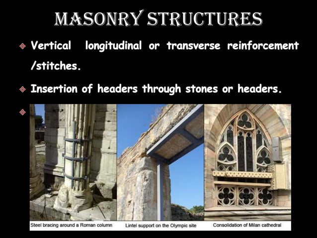 Structural restoration of heritage buildings | PPSX