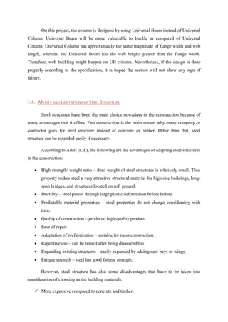 Structural Steel and Timber Design EV306 Project Report | PDF
