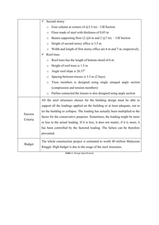 Structural Steel and Timber Design EV306 Project Report | PDF
