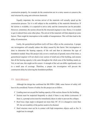 Structural Steel and Timber Design EV306 Project Report | PDF