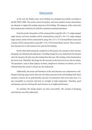 Structural Steel and Timber Design EV306 Project Report | PDF