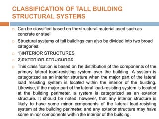 Structural systems in high rise buildings | PPTX