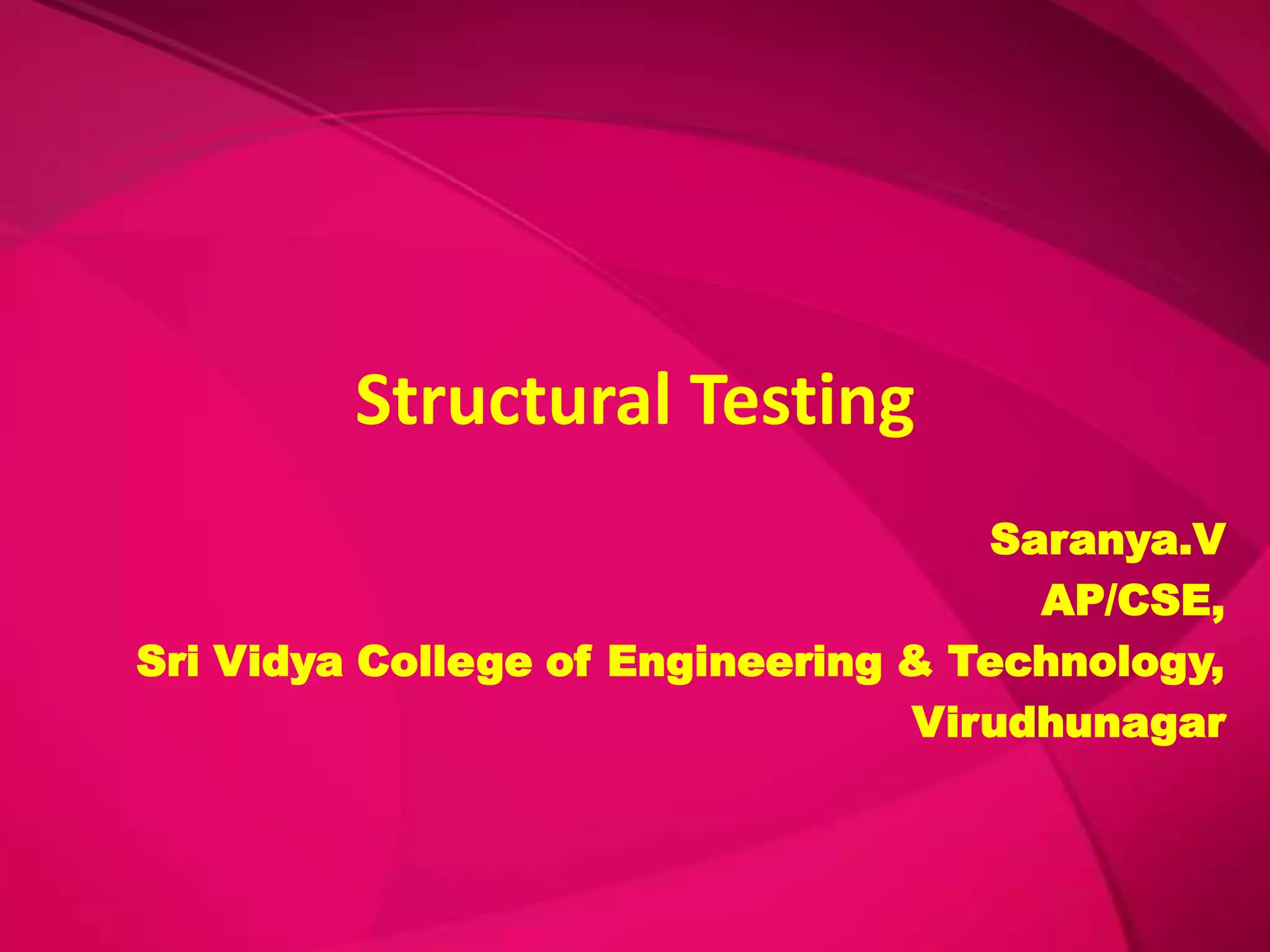 Structural testing | PPTX