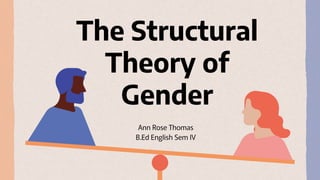 The Structural
Theory of
Gender
 