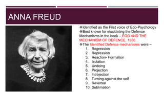 Structural theory of mind and ego defense mechanism | PPTX