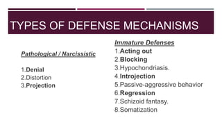 Structural theory of mind and ego defense mechanism | PPTX