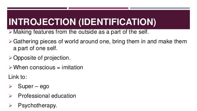  Introjection Defense Mechanism Introjection Internalization Identification Oh My Answer 
