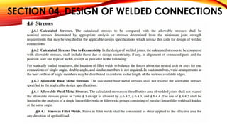 SECTION 04. DESIGN OF WELDED CONNECTIONS
 