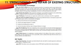 11. STRENGTHENING AND REPAIR OF EXISTING STRUCTURES
 