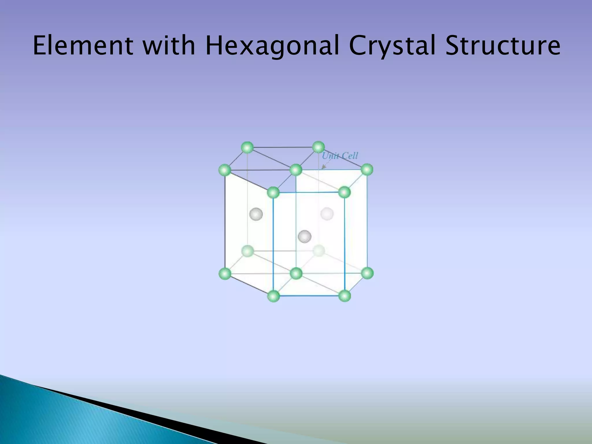 Element with Hexagonal Crystal Structure
 
