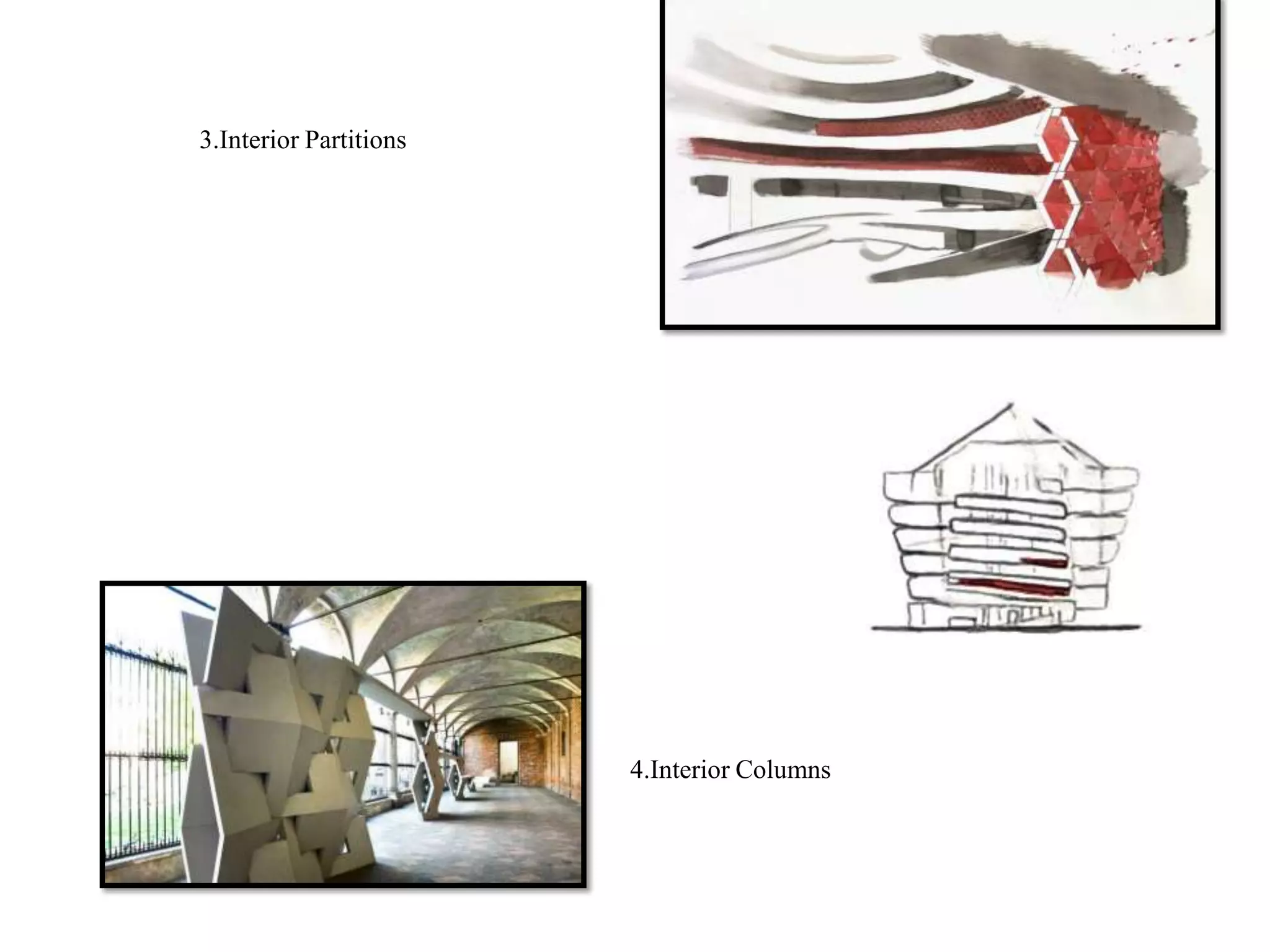 3.Interior Partitions
4.Interior Columns
 