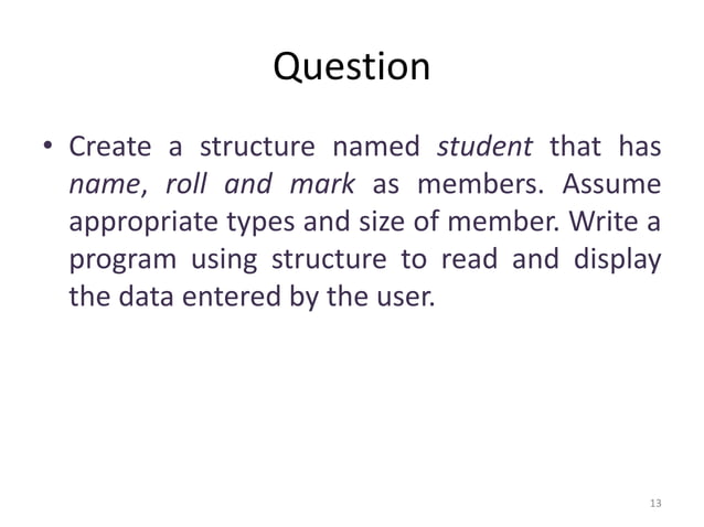 Structure in C | PPT