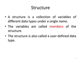 Structure in C | PPTX