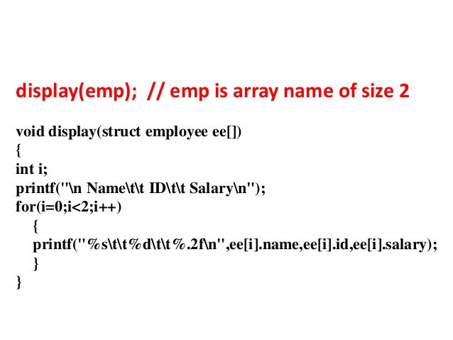 structure in c size of structure