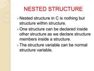 Structure (Computer programming and utilization) | PPTX