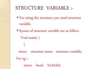 Structure (Computer programming and utilization) | PPTX