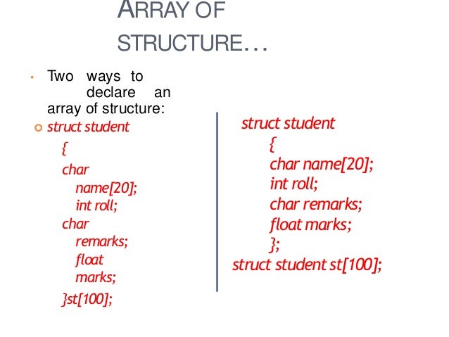 Structure in C language