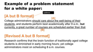 Structure of White Papers | PPTX