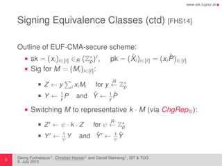 Structure-Preserving Signatures on Equivalence Classes | PDF