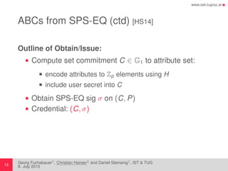 Structure-Preserving Signatures on Equivalence Classes | PDF