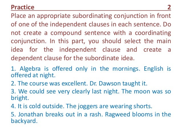 Structure3 - SUBORDINATING CONJUNCTION