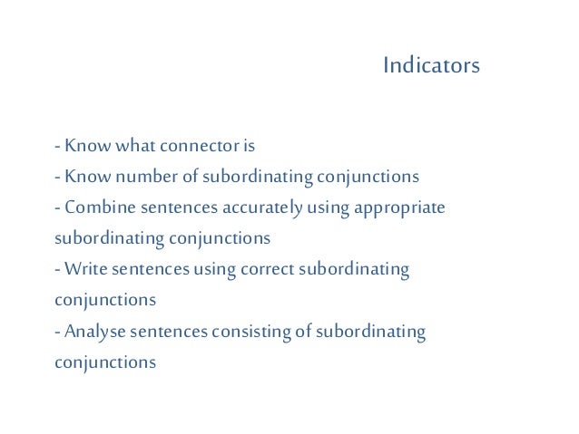 structure3 subordinating conjunction