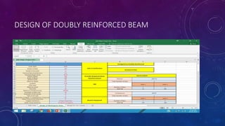 DESIGN OF DOUBLY REINFORCED BEAM
 