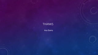 THANKS
Any Query
 