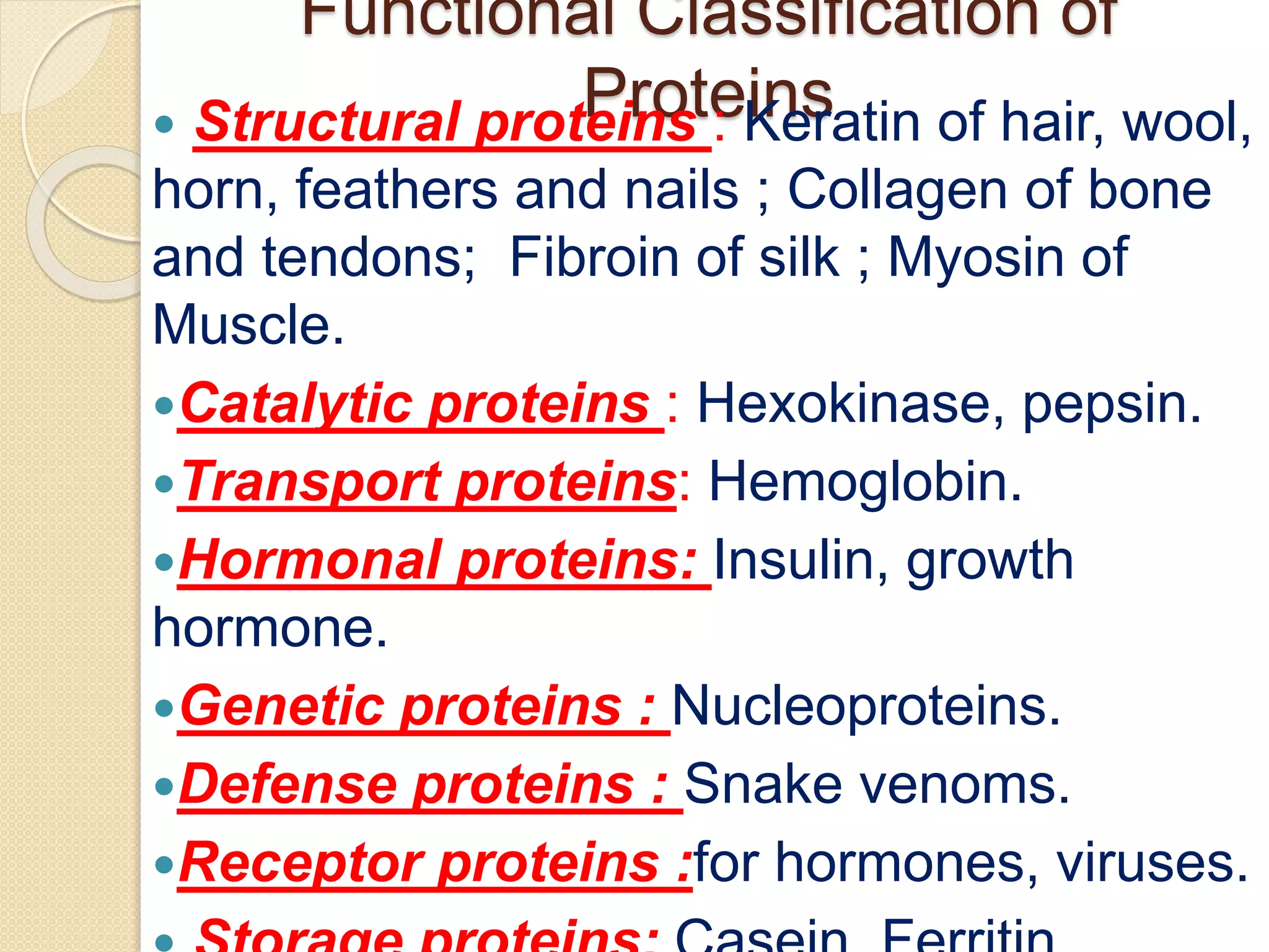 Structure and classifications of proteins | PPT