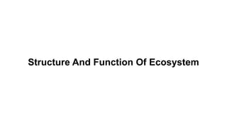 Structure And Function Of Ecosystem.pptx | Geography | Science