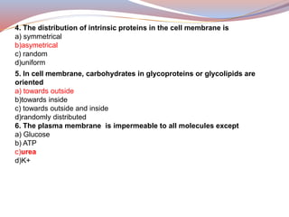 Structure and function of plasma membrane 2 | PPT