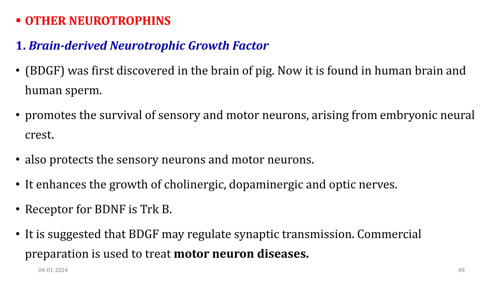 NEURON,NERVE GROWTH FACTORS, CYTOKININES | PPTX