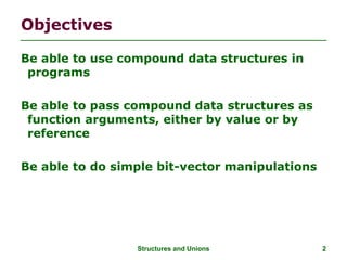 Structure and Union.ppt | Programming Languages | Computing